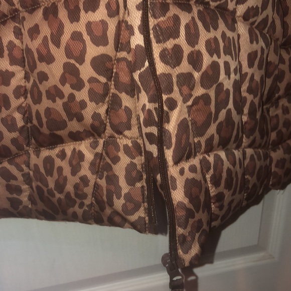 PRWND Vintage Faded glory puffer jacket XXL brown cheetah print .worn once - Picture 4 of 16